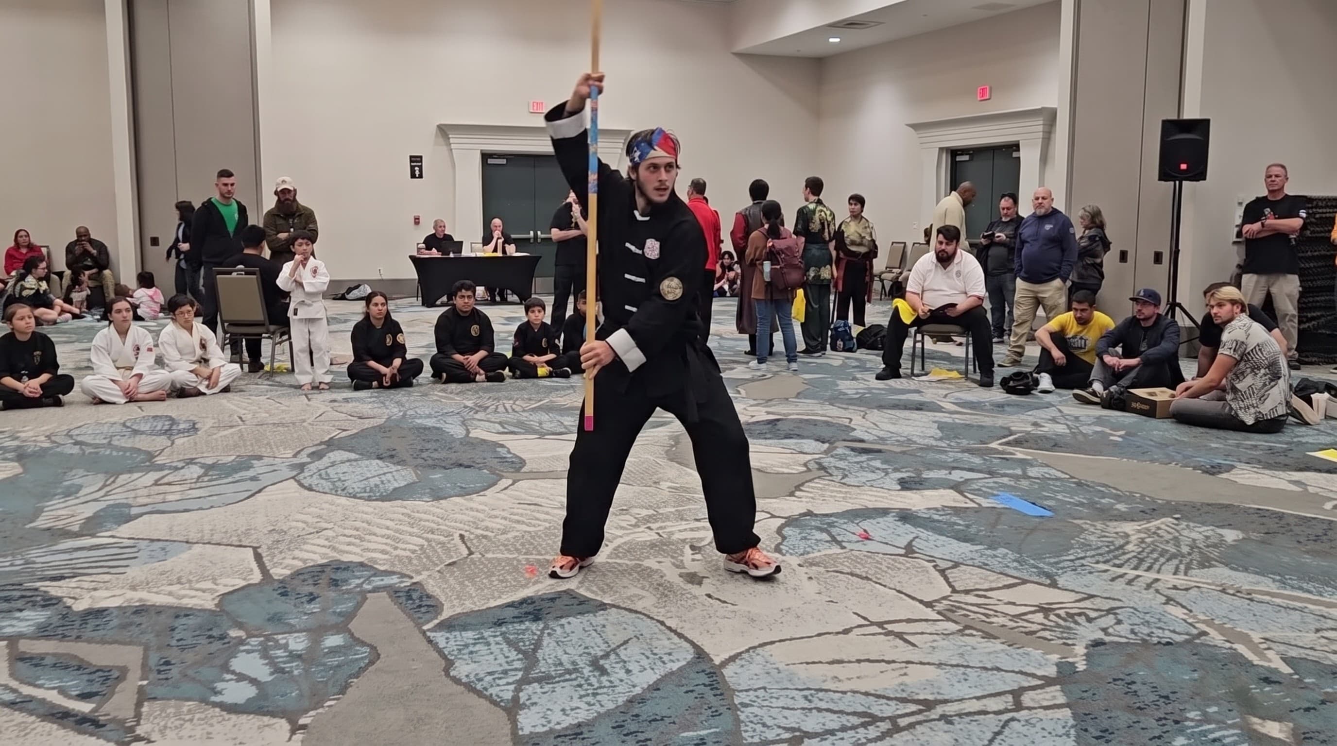 A staff form performed at a tournament